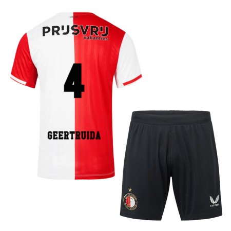 Feyenoord Rotterdam Geertruida 4 Matchtröjor Barn Hemma Fotbollströja 2023-24 Feyenoord Rotterdam Geertruida 4 Matchtröjor Barn Hemma Fotbollströja 2023-24